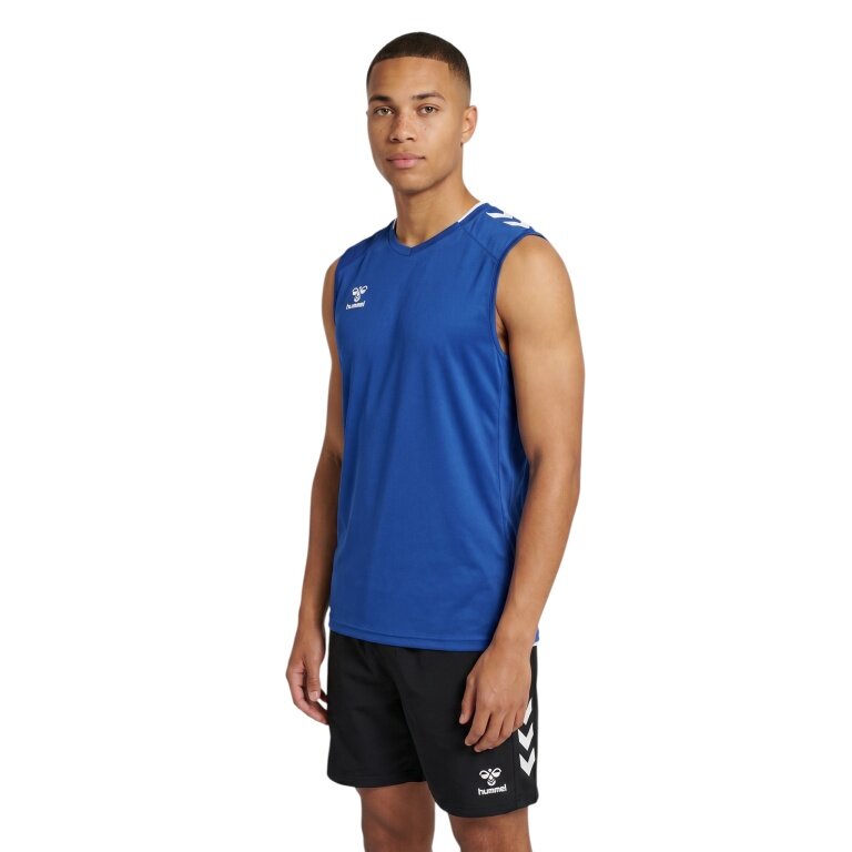 hummel Sport-Tank hmlCORE 2.0 Jersey (100% rec. Polyester) blau/weiss Herren