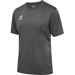 hummel Sport-Tshirt hmlESSENTIAL (100% rec. Polyester) Kurzarm dunkelgrau Kinder