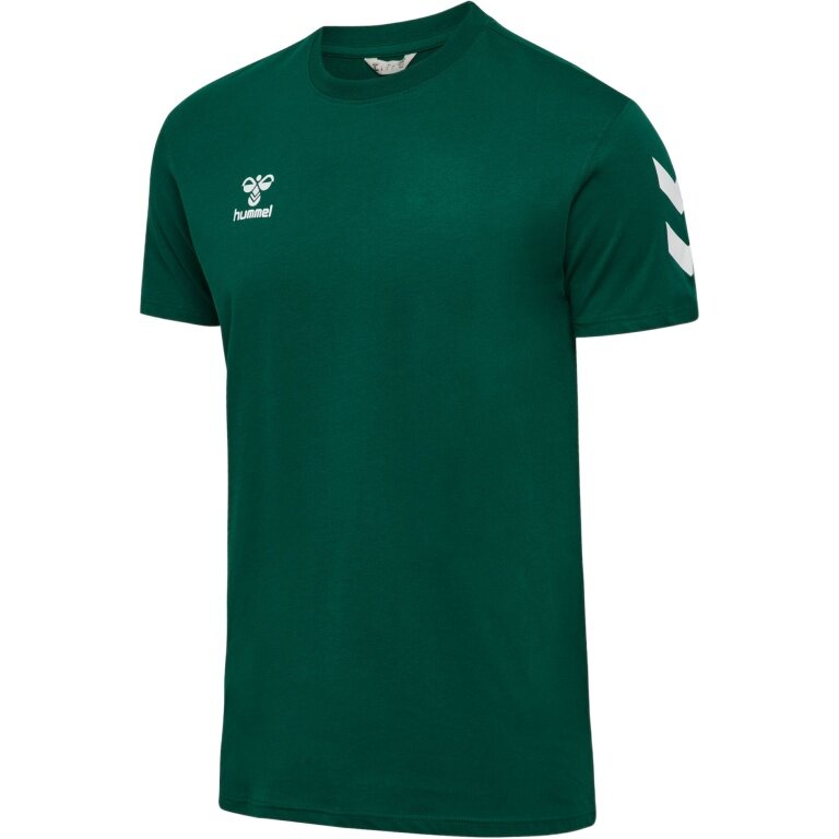 hummel Sport-Tshirt hmlGO 2.0 Chevron (Baumwolle) dunkelgrün Herren