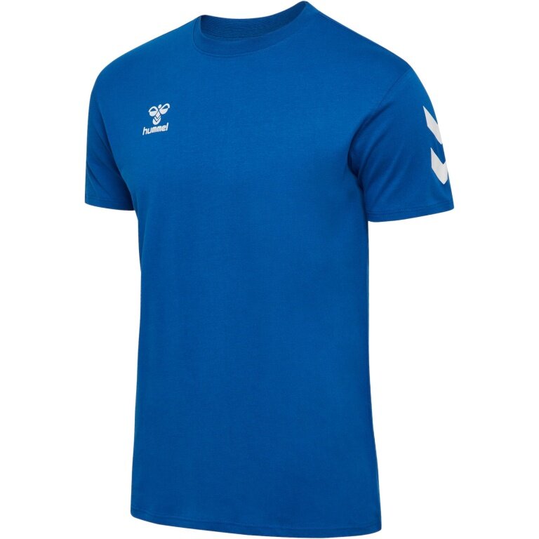 hummel Sport-Tshirt hmlGO 2.0 Chevron (Baumwolle) blau Herren
