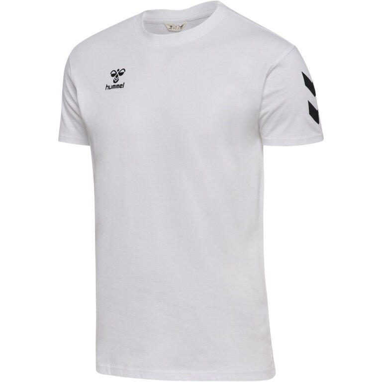 hummel Sport-Tshirt hmlGO 2.0 Chevron (Baumwolle) weiss Herren