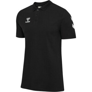 hummel Sport/Freizeit-Polo hmlGO Chevron (100% Baumwolle) schwarz Herren
