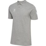 hummel Sport/Freizeit-Polo hmlGO Chevron (100% Baumwolle) grau Herren