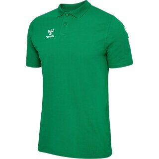 hummel Sport/Freizeit-Polo hmlGO Chevron (100% Baumwolle) grün Herren