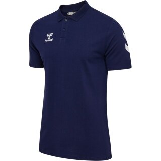 hummel Sport/Freizeit-Polo hmlGO Chevron (100% Baumwolle) marineblau Herren