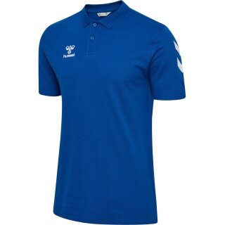 hummel Sport/Freizeit-Polo hmlGO Chevron (100% Baumwolle) blau Herren