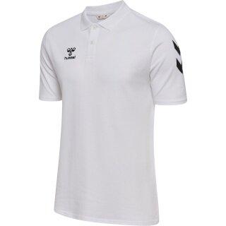 hummel Sport/Freizeit-Polo hmlGO Chevron (100% Baumwolle) weiss Herren