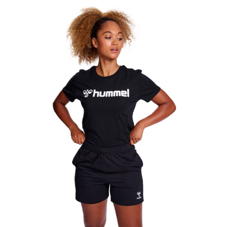 hummel Sport/Freizeit-Shirt hmlGO 2.0 Logo (Bio-Baumwolle) Kurzarm schwarz Damen