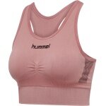 hummel Sport-Bra Seamless Rundhals nahtlos (schnelltrocknend, leicht) rosa Damen