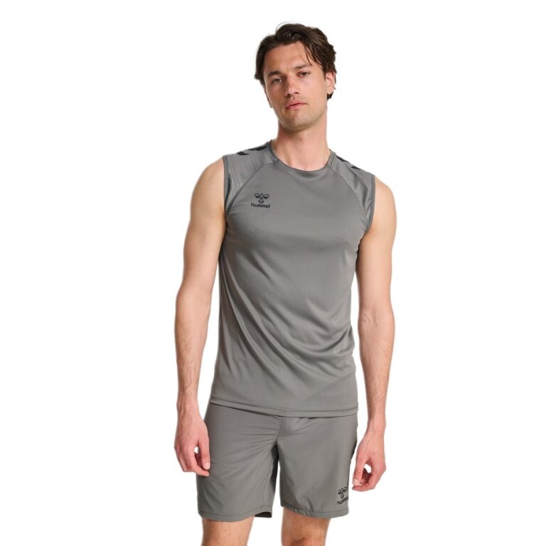 hummel Sport-Tank hmlPRO Training Jersey (schnelltrocknend) grau Herren