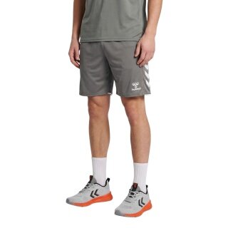 hummel Sporthose hmlCORE 2.0 Shorts (angenehmes Tragegefühl) kurz grau/weiss Herren