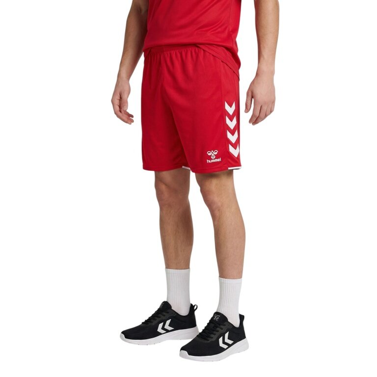 hummel Sporthose hmlCORE 2.0 Shorts (angenehmes Tragegefühl) kurz rot/weiss Herren