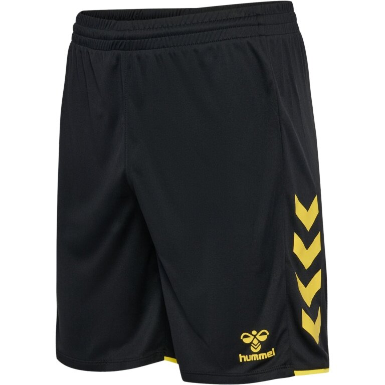 hummel Sporthose hmlCORE 2.0 Shorts (angenehmes Tragegefühl) kurz schwarz/gelb Herren