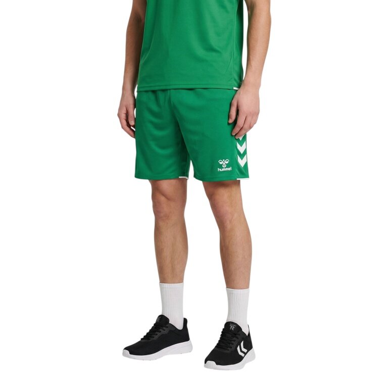 hummel Sporthose hmlCORE 2.0 Shorts (angenehmes Tragegefühl) kurz grün/weiss Herren