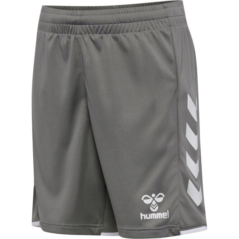 hummel Sporthose hmlCORE 2.0 Shorts (angenehmes Tragegefühl) grau/weiss Kinder