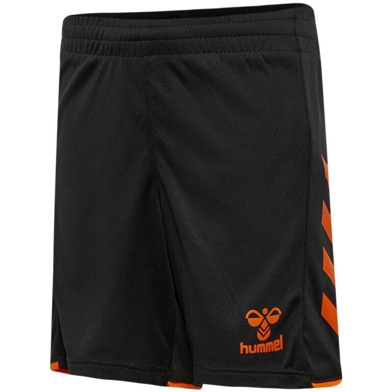 hummel Sporthose hmlCORE 2.0 Shorts (angenehmes Tragegefühl) schwarz/orange Kinder
