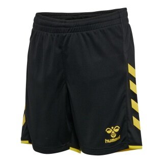 hummel Sporthose hmlCORE 2.0 Shorts (angenehmes Tragegefühl) kurz schwarz/gelb Kinder