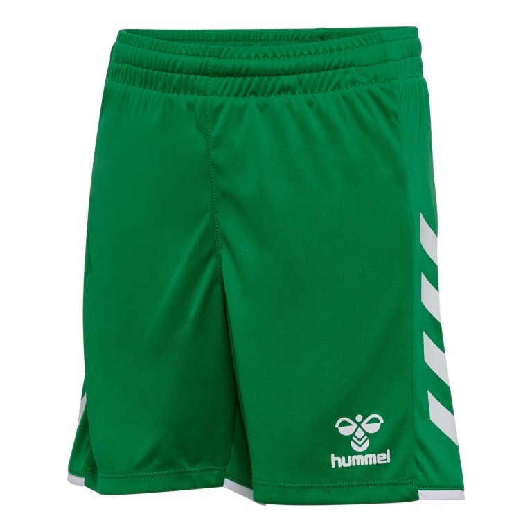 hummel Sporthose hmlCORE 2.0 Shorts (angenehmes Tragegefühl) hellgrün/weiss Kinder