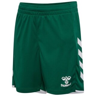 hummel Sporthose hmlCORE 2.0 Shorts (angenehmes Tragegefühl) dunkelgrün/weiss Kinder