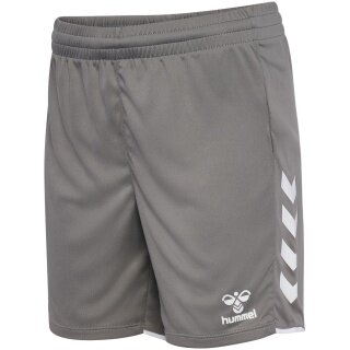 hummel Sporthose hmlCORE 2.0 Shorts (angenehmes Tragegefühl) kurz grau/weiss Damen