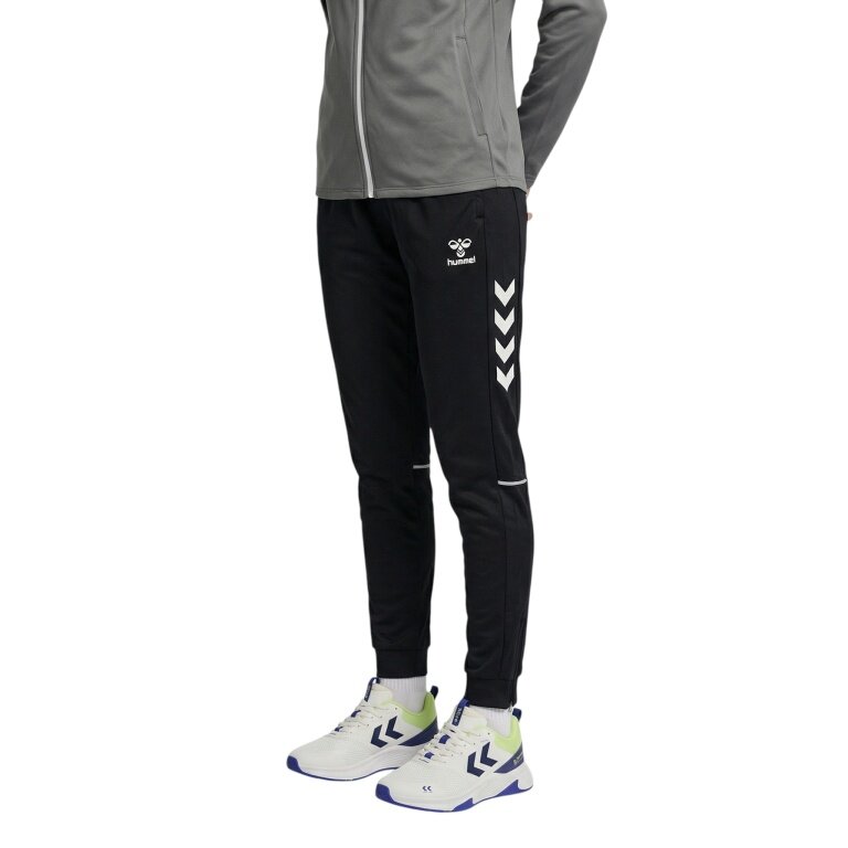 hummel Sporthose hmlCORE 2.0 Track Pants (100% rec. Polyester) lang schwarz/weiss Damen