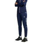 hummel Sporthose hmlCORE 2.0 Track Pants (100% rec. Polyester) lang marineblau/weiss Damen