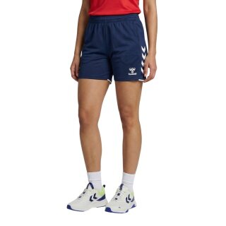 hummel Sporthose hmlCORE 2.0 Training Shorts (100% rec. Polyester) kurz marineblau/weiss Damen
