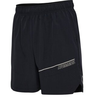 hummel Sporthose hmlCOURT Pocket Shorts (atmungsaktiv, schnelltrocknend) kurz schwarz/grau Herren