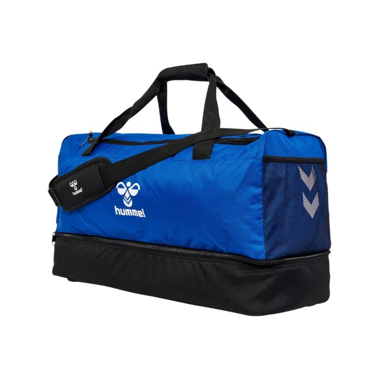 hummel Sporttasche hmlCORE 2.0 Sports Bag mit Bodenfach (Größe M) blau/schwarz
