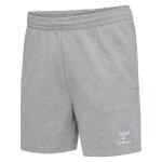 hummel Freizeithose hmlGO 2.0 Sweatshorts (Bio-Baumwolle) kurz grau Damen