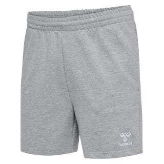 hummel Freizeithose hmlGO 2.0 Sweatshorts (Bio-Baumwolle) kurz grau Damen