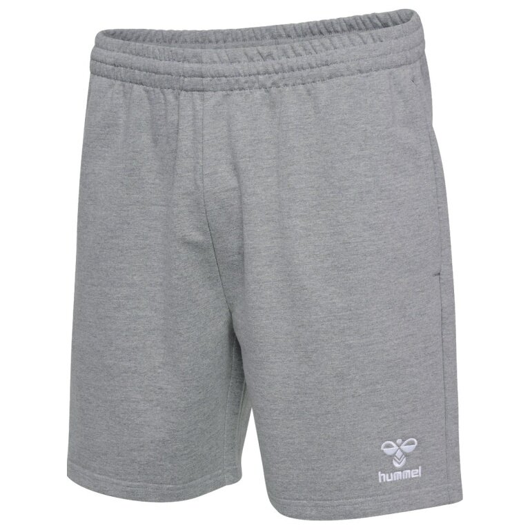 hummel Freizeithose hmlGO 2.0 Sweatshorts (Bio-Baumwolle) kurz grau Herren