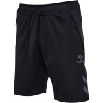 hummel Trainingshose hmlCIMA 2.0 Shorts (rec. Polyester, mit Reißverschlusstaschen) kurz schwarz Herren