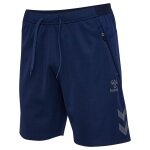hummel Trainingshose hmlCIMA 2.0 Shorts (rec. Polyester, mit Reißverschlusstaschen) kurz marineblau Herren