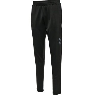 hummel Trainingshose hmlQ4 Poly Pant (Interlock-Stoff) lang schwarz Herren