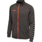 hummel Sport-Trainingsjacke hmlAUTHENTIC Poly Zip (gestrickter Polyester, mit Reißverschlusstaschen) asphaltgrau Kinder