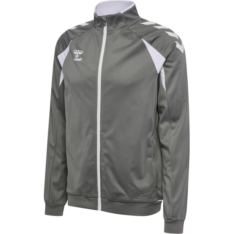 hummel Trainingsjacke hmlCORE 2.0 Track Zip (100% rec. Polyester) grau/weiss Herren
