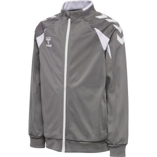 hummel Trainingsjacke hmlCORE 2.0 Track Zip (100% rec. Polyester) grau/weiss Jungen