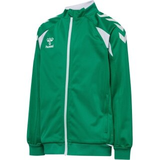 hummel Trainingsjacke hmlCORE 2.0 Track Zip (100% rec. Polyester) grün/weiss Jungen