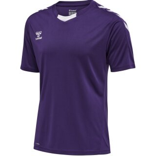 hummel Sport-Tshirt hmlCORE XK Poly Jersey (robuster Doppelstrick) Kurzarm violett/weiss Herren