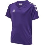 hummel Sport-Tshirt hmlCORE XK Poly Jersey (robuster Doppelstrick) Kurzarm violett/weiss Kinder
