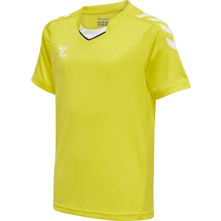 hummel Sport-Tshirt hmlCORE XK Poly Jersey (robuster Doppelstrick) Kurzarm gelb Kinder