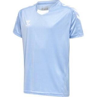 hummel Sport-Tshirt hmlCORE XK Poly Jersey (robuster Doppelstrick) Kurzarm hellblau Kinder