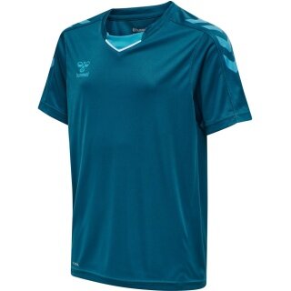 hummel Sport-Tshirt hmlCORE XK Poly Jersey (robuster Doppelstrick) Kurzarm coralblau Kinder