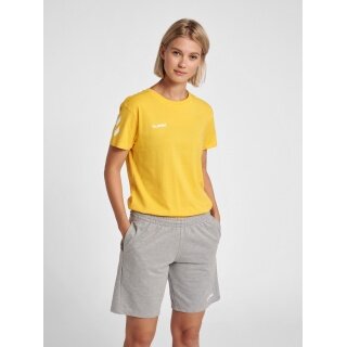 hummel Sport/Freizeit-Shirt hmlGO Cotton (Baumwolle) Kurzarm neongelb Damen
