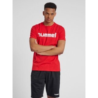 hummel Sport/Freizeit-Tshirt hmlGO Cotton Big Logo (Baumwolle) Kurzarm rot Herren