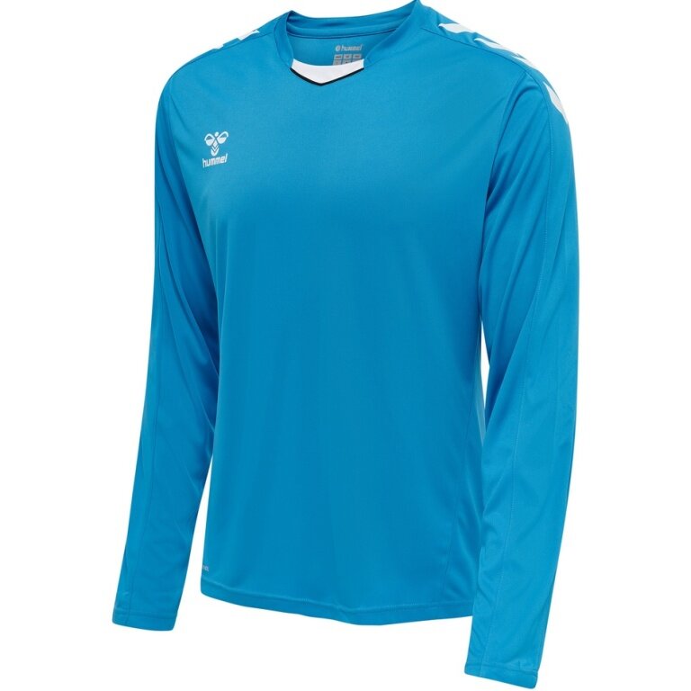 hummel Sport-Langarmshirt hmlCORE XK Poly Jersey (Interlock-Stoff) blau Herren