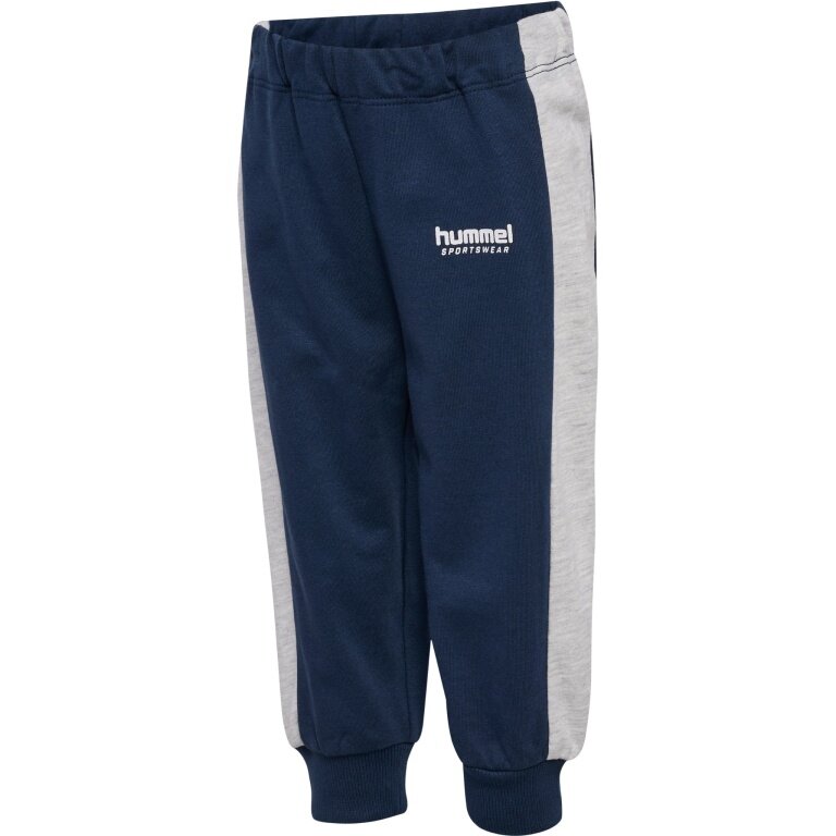 hummel Freizeit-Jogginghose hmlMINI Loose ADJ Waist Pant (Bio-Baumwolle) lang dunkelblau/grau Kleinkinder