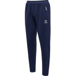 hummel Sporthose hmlMOVE Grid Cotton Pant (100% Baumwolle) lang marineblau Herren