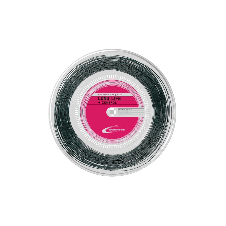 IsoSpeed Tennissaite Baseline LongLife+Control (Haltbarkeit+Kontrolle) schwarz 200m Rolle